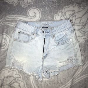 American Eagle Light Washed Distressed Shorts